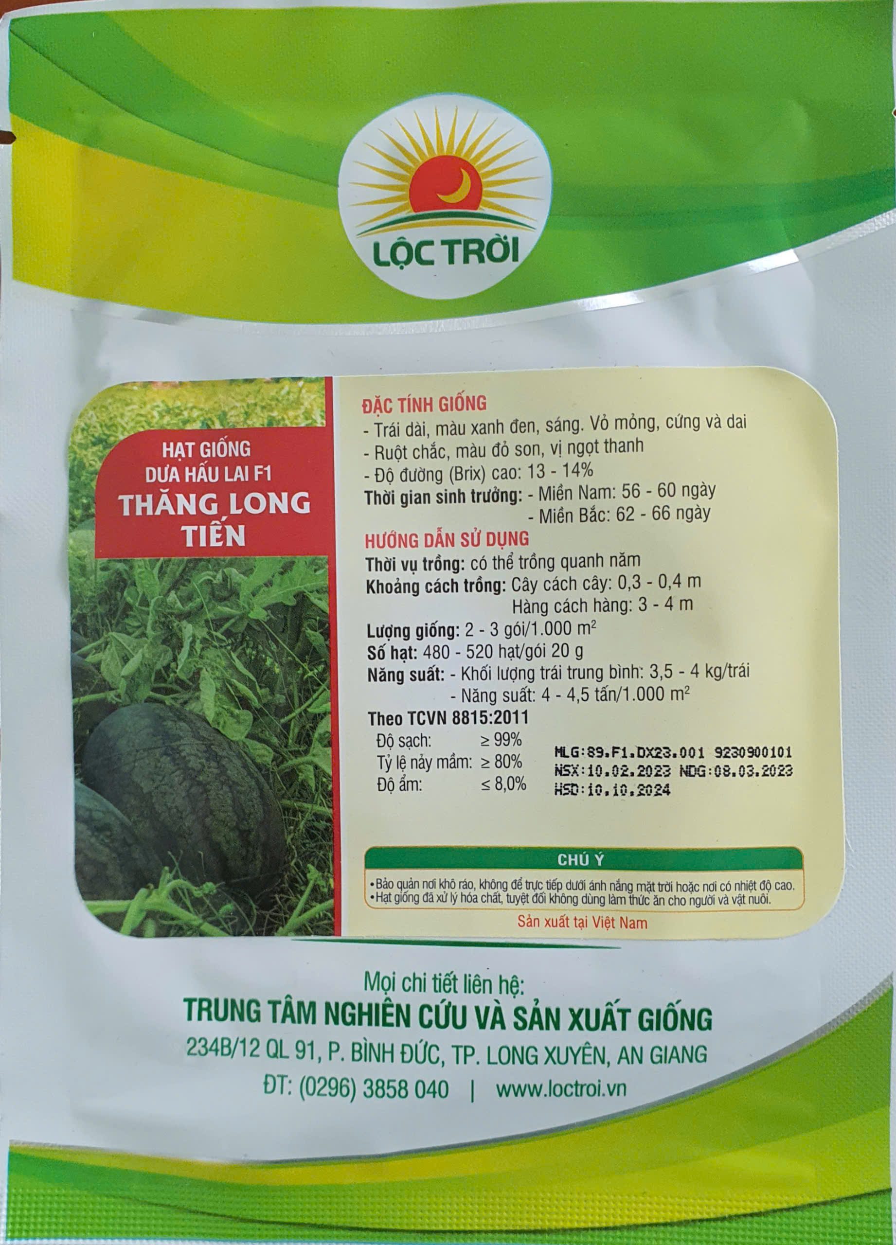 Gói 20gr Hạt giống Dưa Hấu lai F1 Phù Sa Ngọt LỘC TRỜI - Ảnh 4