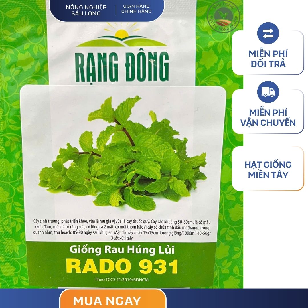 GÓI 0.2 GRAM – HẠT GIỐNG HÚNG LŨI RADO 931 RẠNG ĐÔNG