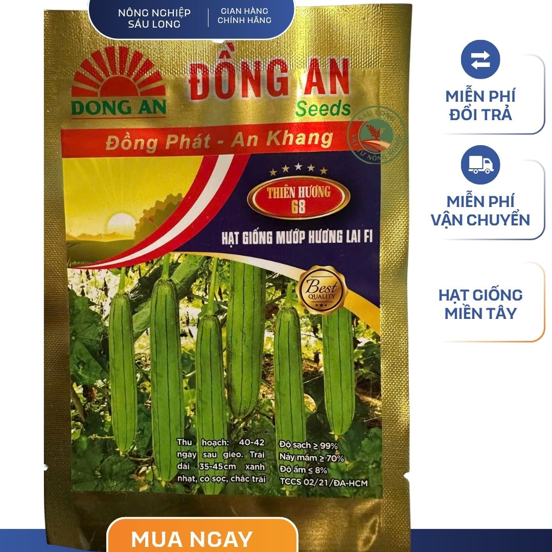 HẠT GIỐNG MƯỚP HƯƠNG F1 THIÊN HƯƠNG 68 ĐỒNG AN - GÓI 2G