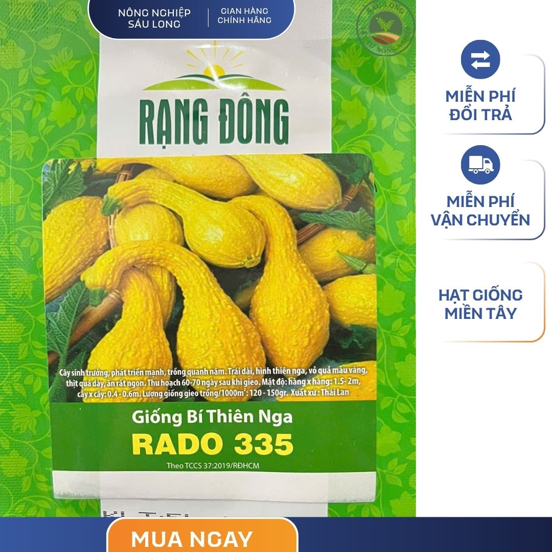 GÓI 5 HẠT – HẠT GIỐNG BÍ THIÊN NGA RADO 335 RẠNG ĐÔNG