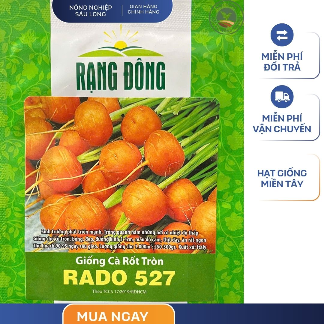 GÓI 2 GRAM – HẠT GIỐNG CÀ RỐT TRÒN RADO 527 RẠNG ĐÔNG