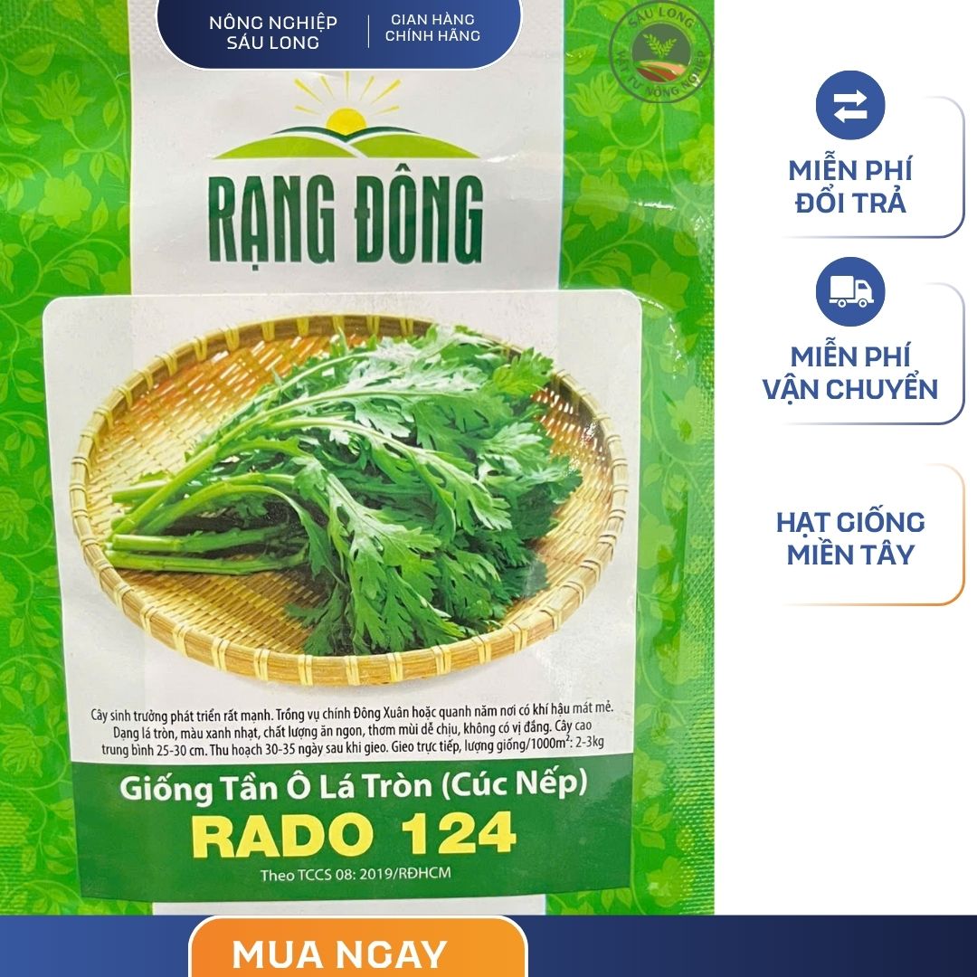 GÓI 20 GRAM - HẠT GIỐNG TẦN Ô LÁ TRÒN (CÚC NẾP) RADO 124 RẠNG ĐÔNG