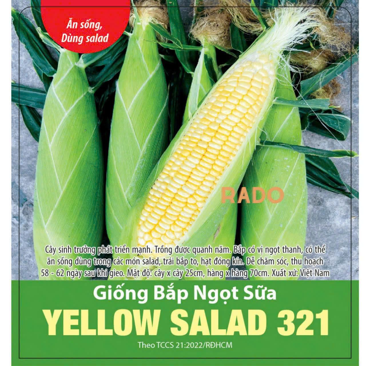 GÓI 5 GRAM - HẠT GIỐNG BẮP SỮA NGỌT YELLOW SALAD 321 RẠNG ĐÔNG