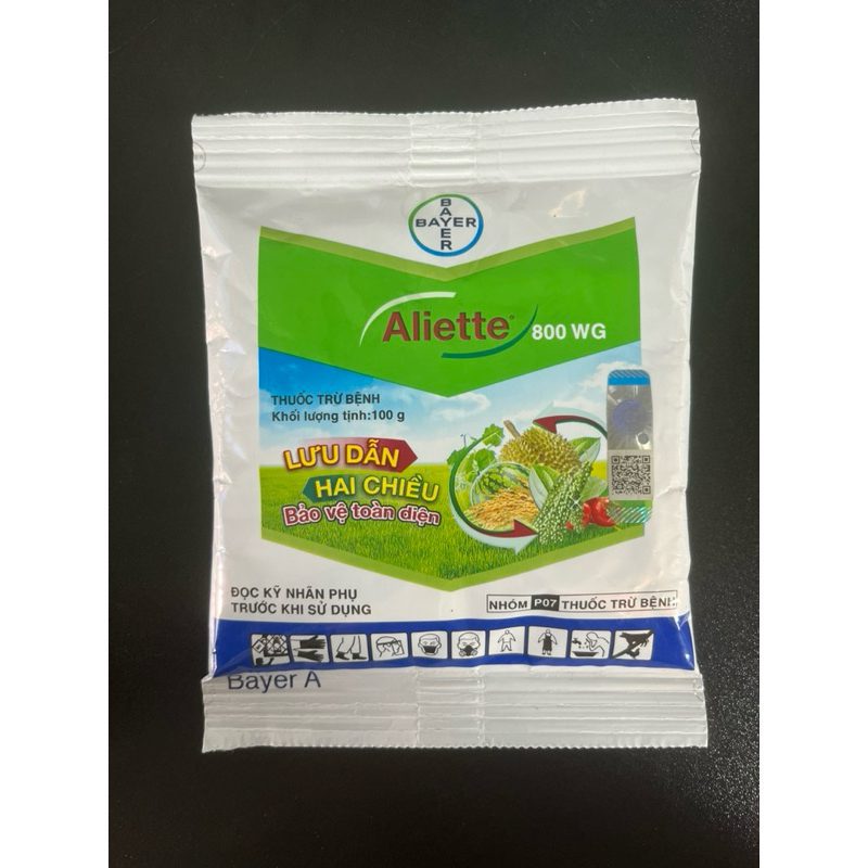 Thuốc trừ nấm bệnh và vi khuẩn Aliette 800WG (100g) Bayer chuyên dùng cháy bìa lá, thối trái, xì mủ - Ảnh 3