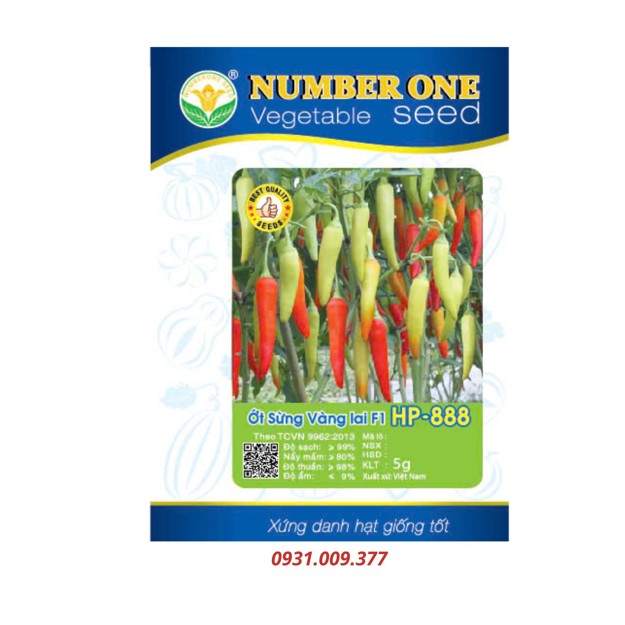 Hạt giống Ớt Sừng Vàng HP888 Number One