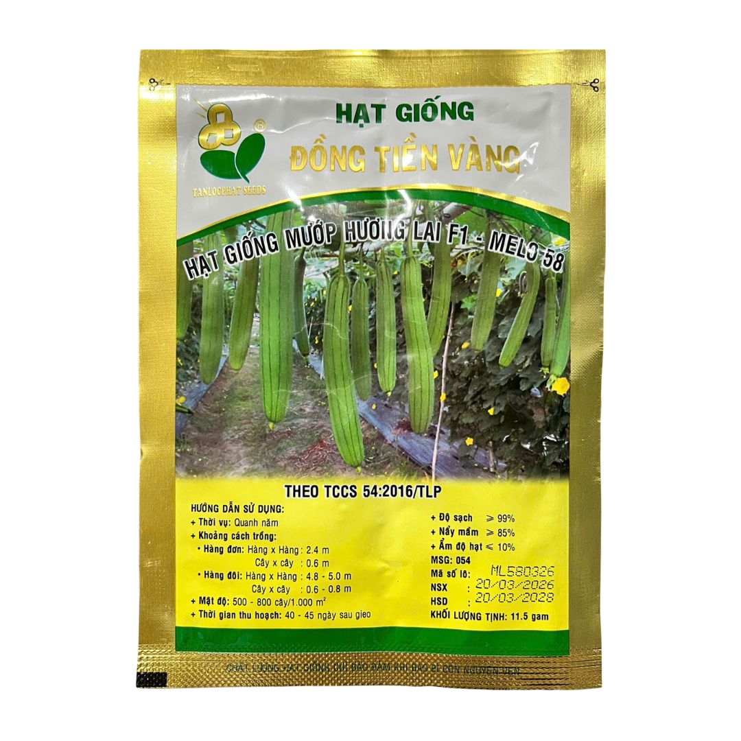 Gói 11.5g Hạt Giống Mướp Hương Melo 58
