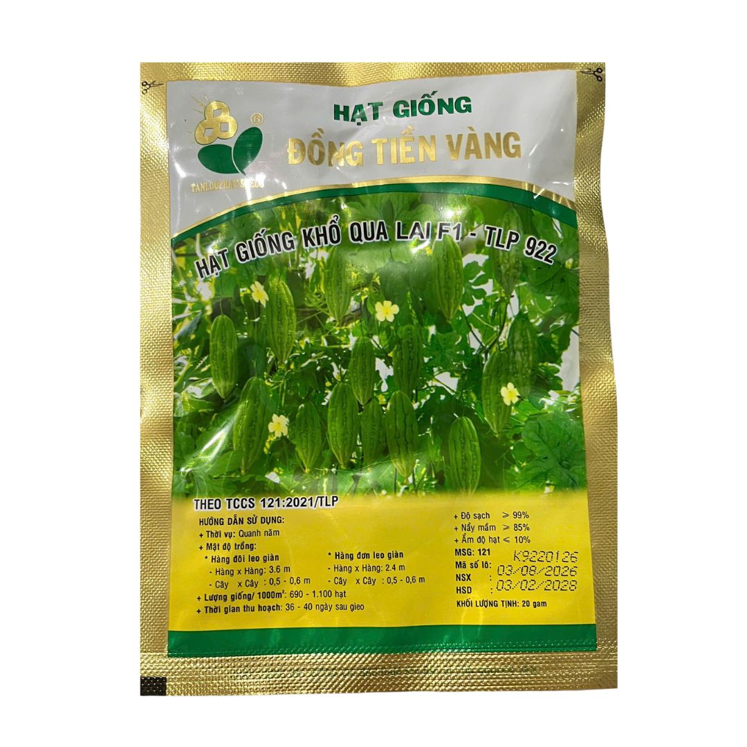 Gói 20g Hạt Giống Khổ qua TLP 922 Đồng Tiền Vàng