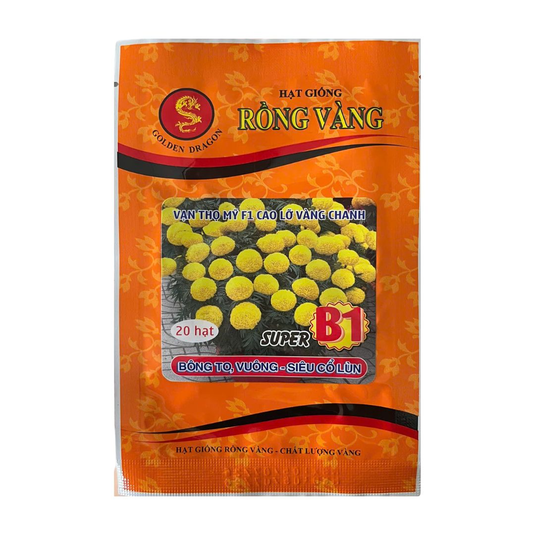 Gói 20H Hạt Giống Vạn Thọ Cao Lỡ Vàng Chanh Super B1