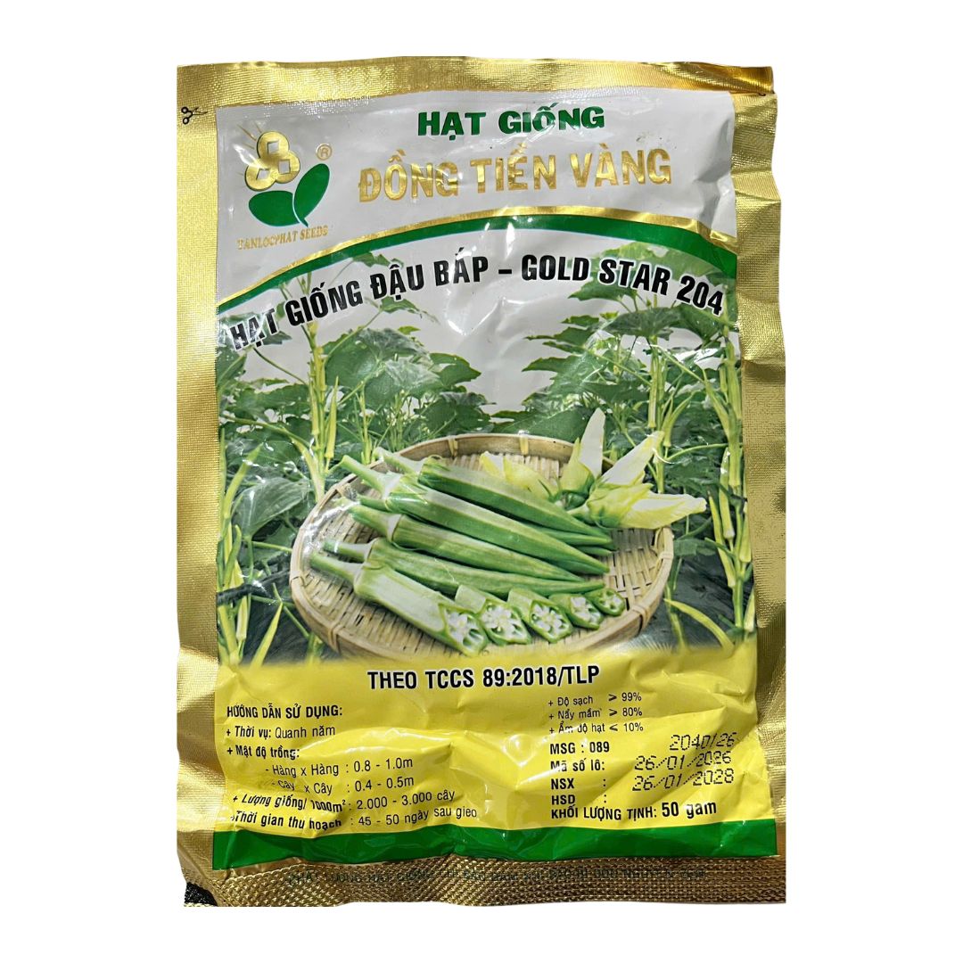 Gói 50g Hạt Giống Đậu bắp Gold Star 204 Đồng Tiền Vàng