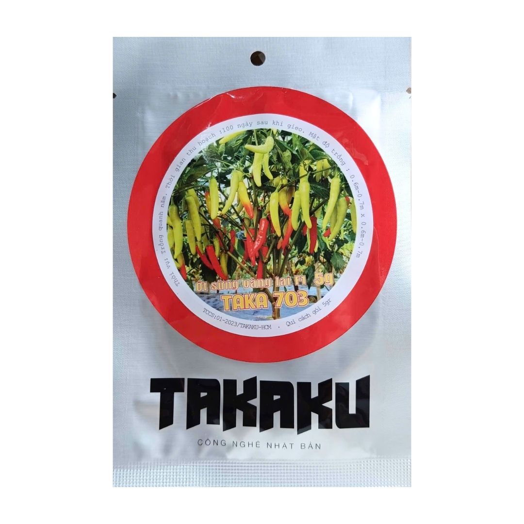 Gói 5gr Hạt giống Ớt sừng Taka 703 Takaku