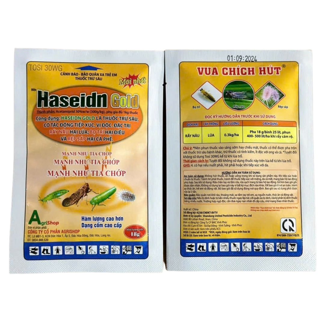 thuốc bọ trĩ HaseidnGold 100gr - Vua chích Hút- bọ trĩ, rầy, Bọ phấn