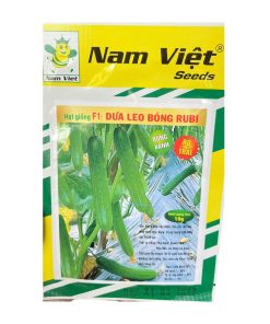 Hạt Giống F1 Dưa Leo Bóng Rubi Nam Việt – Bóng Xanh, Rộ Trái, Trái Dài 18–20cm – Gói 10g