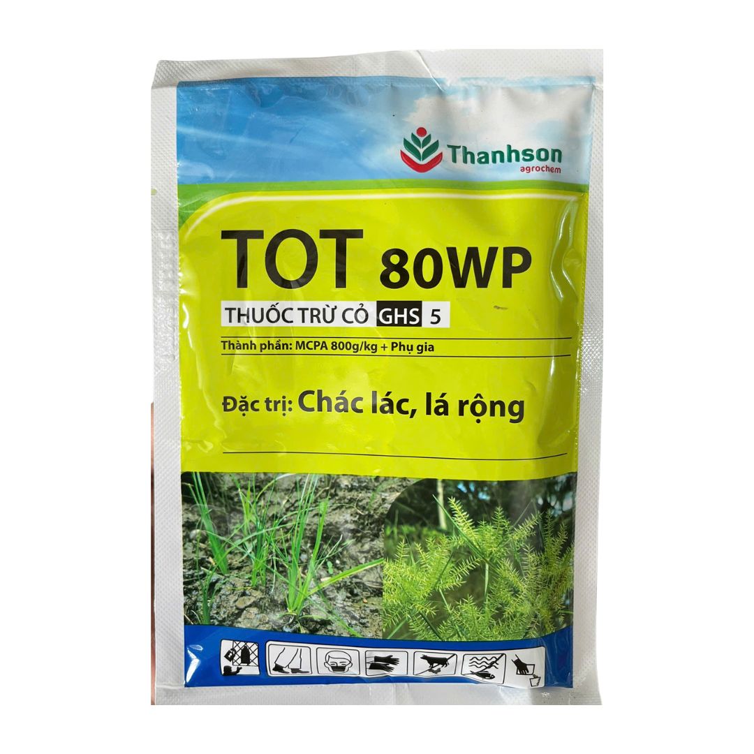 Tot 80WP 25g – Thuốc Trừ Cỏ MCPA 800g/kg – Đặc Trị Cỏ Lá Rộng Trên Lúa