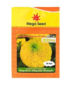 Gói 50 Hạt Giống Vạn Thọ F1 MEGA B2 Pro – Vàng Chanh, Cổ Lùn, Bông To – Mega Seed