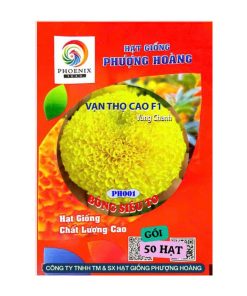 Gói 50 Hạt Vạn Thọ Pháp Cao F1 PH001 – Vàng Chanh, Cao 70–90cm